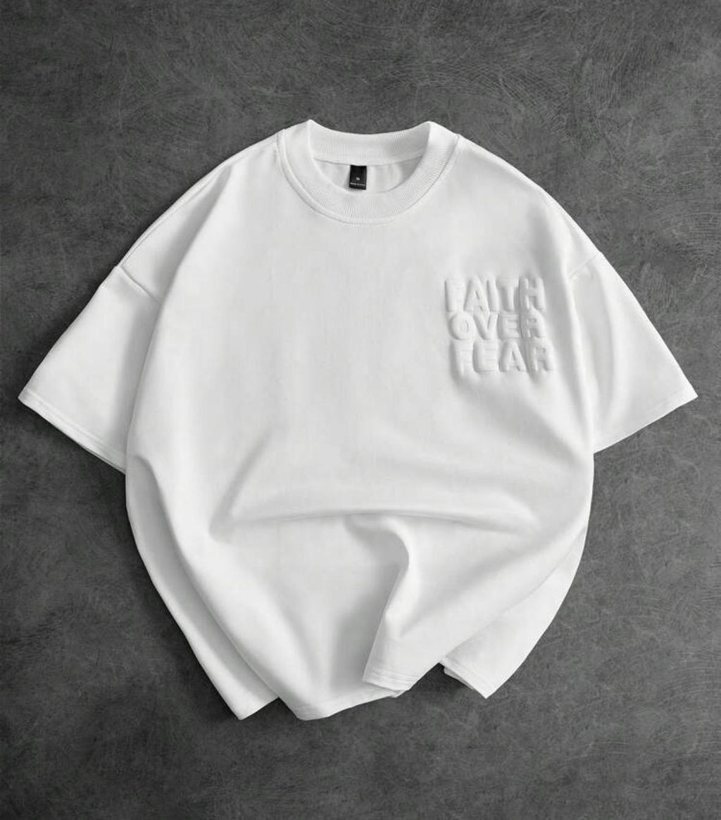 T-Shirt Faith Over Fear — White Edition