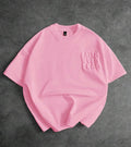 T-shirt Oversize “Faith Over Fear” Rose Pastel