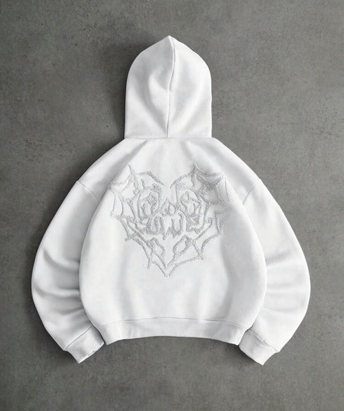 Hoodie Blanc Essential – Édition Signature