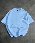 T-shirt Oversize “Faith Over Fear” Bleu Ciel